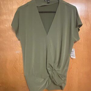 NWT Sage green pullover blouse INC brand